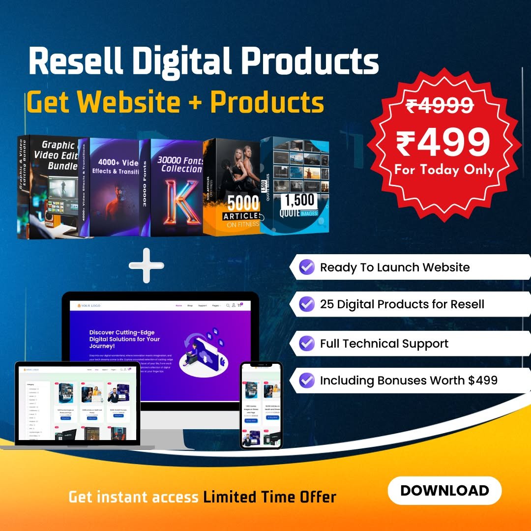 Digital product store ๐๐ ready to launch website & start earning from today